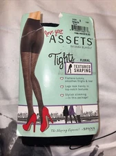 New Spanx Love Your Assets Sara Blakely Shaping Tights Size 3 Black Floral Black