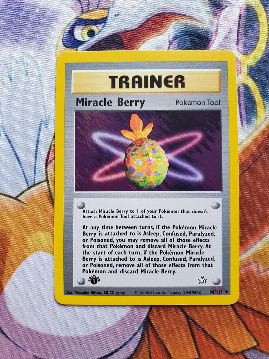 Trainer Miracle Berry 94/111 1st Edition Neo Genesis Pokemon Card