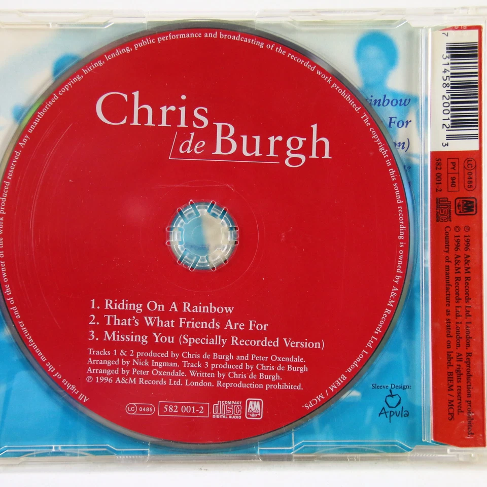 Music Musik MAXI CD Chris de Burgh – Riding On A Rainbow Gut - Bild 2 von 2