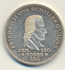 BRD 5 Mark  1955 Schiller