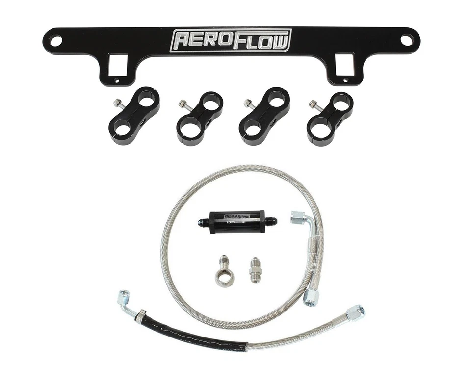 Aeroflow oil feed line kit & bracket for Ford Falcon FG XR6 Turbo 4.0 Barra
