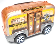 2022 MATCHBOX SELF DRIVING ECO CLEAN ENERGY ORANGE & YELLOW 2 1/4" DIECAST BUS