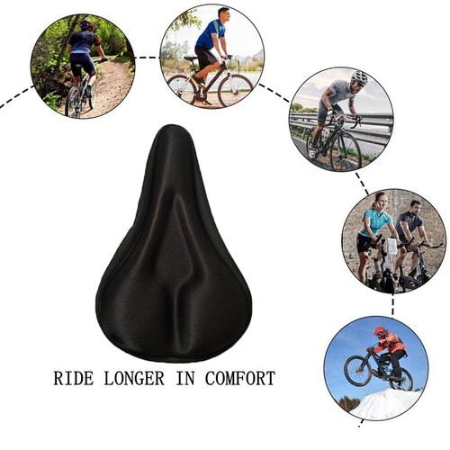 2-Pack Bike Seat Cover Comfort Cushion Cover Soft Padded Mountain Bicycle Saddle - Picture 7 of 10