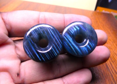 Natural LabradoriteTunnel Plugs, Labradorite Ear Gauge Circle Plugs Earrings