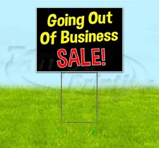 GOING OUT OF BUSINESS SALE 18x24 Yard Sign WITH STAKE Corrugated Bandit DEALS