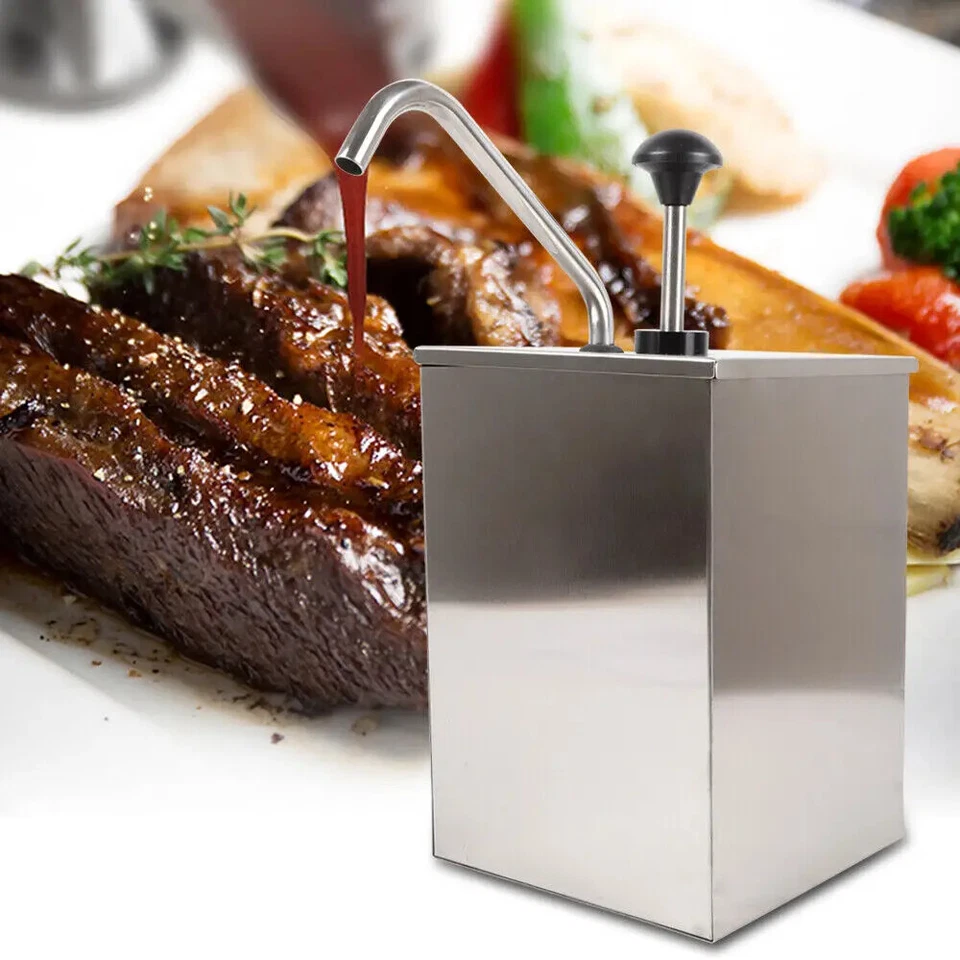 4L Single Heads 304 Stainless Steel Ketchup Mustard Dosing Dispenser Pump - Image 2 of 4