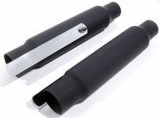 Marmitta Terminale Nero Moto Harley Custom Cafè Racer Honda Yamaha Suzuki Guzzi