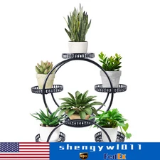 6 Tier Metal Plant Stand Outdoor Indoor Flower Pot Rack Display Shelf Garden  US