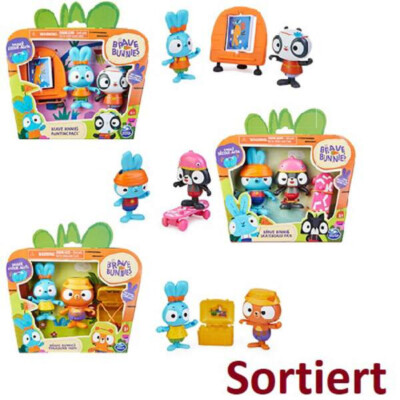 °Spin Master 41690 BUN Brave Bunnies Figure 3 Pack sortiert Neu & OVP