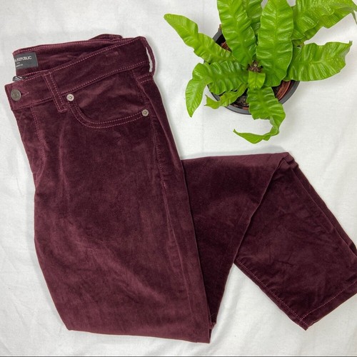 Banana Republic Burgundy Velvet Pants 