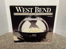 West Bend Electric Popcorn Popper Stir Crazy 6 Quart 82306 New In Box Vtg USA