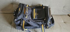 "Bolso de lona con ruedas deportivo Ralph Lauren vintage mochila maleta azul marino 27"""