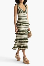 ZIMMERMANN Devi ruffled crocheted cotton midi dress, was $1,150
