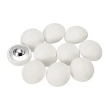 10pcs Fabric Cloth Covered Button 20mm Metal Sewing Craft Buttons Cream White