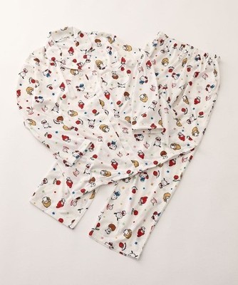 Sanrio Characters 70s Weekend Long-Sleeve Pajamas Off-White 2026 Summer JP LTD
