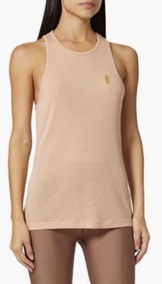 P.E Nation Women's Neutral Tan Sleeveless Athleisure Tank Top Size Medium