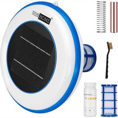 Solar Pool Ionizer Chlorine-Free Water Purifier & Algae Cleaner Up to 35,000 Gal