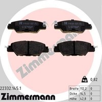 Zimmermann Bremsbelagsatz, Scheibenbremse 22332.145.1 FüR Mazda