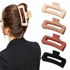 4 Pack 5 Inch Extra Large Claw Clips for Thick Hair, Matte Non-Slip XL Big Claw