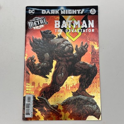 Dark Nights Batman The Devastator #1 DC Comics Foil Cover 2017 Metal