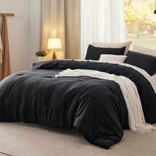 California King Comforter Set, Black Soft California King 104"x96" 06 - Black