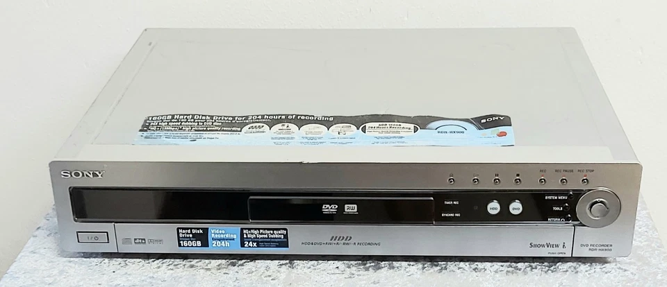 Sony DVD Player/Recorder RDR-HX900 Dolby Digital HDD DVD+RW/+R/-RW/-R