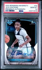 2022 BOWMAN UNIVERSITY JUJU WATKINS PROSPECT AUTOGRAPH #43 PSA 10 GEM MINT