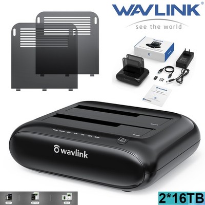 2,5'' & 3,5'' HDD SSD Enclosure Dockingstation Dual Bay USB A/C to SATAI/II/III