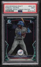 2023 Bowman Draft Chrome Aqua Lunar Crater Refractor Kendall George PSA 9 0y2q