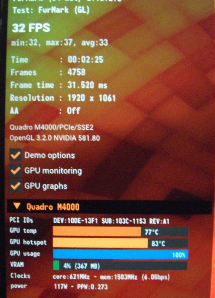 HP NVIDIA Quadro M4000 8GB GDDR5 PCIe Graphics Card P/N: 818867-001 Tested - Image 2 of 4