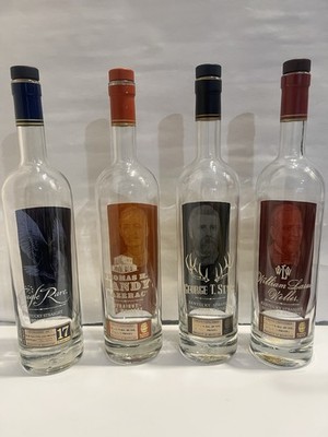 4 Empty BTAC (Buffalo Trace Antique) Bottles: Eagle Rare, Handy, Stagg, Weller