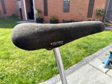 Kashimax Suede Black Seat /saddle 1980s genuine.  Old School BMX