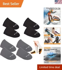 Reusable Neoprene Foot Warmers - 4 Pairs, Ideal for Skiing & Outdoor Adventures