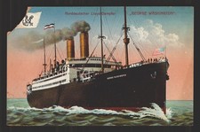 Norddeutscher Lloyd Dampfer George Washington Ocean Line Ship Postcard