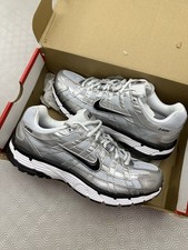 Nike P-6000 Trainers Metallic Silver/White/Black Size UK6 - Brand New ✅
