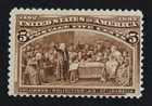 CKStamps: US Stamps Collection Scott#234 5c Columbian Mint H OG