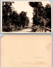 RPPC Road Scene Winchester Wisconsin Photo Postcard