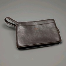 Pochette Kenzo vintage in pelle marrone cioccolato