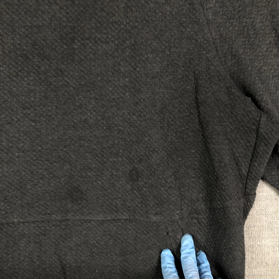 Sudadera con Capucha Lululemon Para Hombres Grande Gris Carbón Texturizada Pullover Bolsillos con Cremallera Raglán Foto 3 de 4