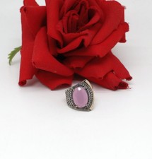 Sterling Silver Briiho Rose Quartz Ring Size 5.5 9.04g CAT RESCUE