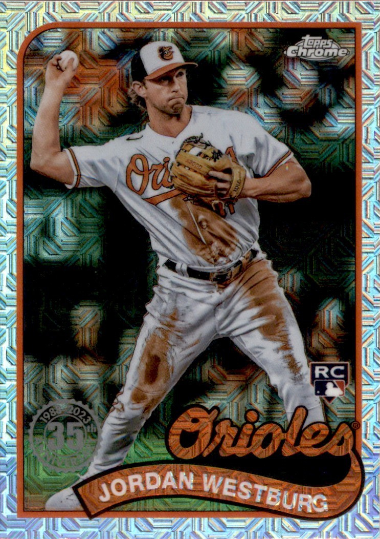 Jordan Westburg 2024 Topps Series 1 1989 Silver Pack Chrome Mojo Refractor RC