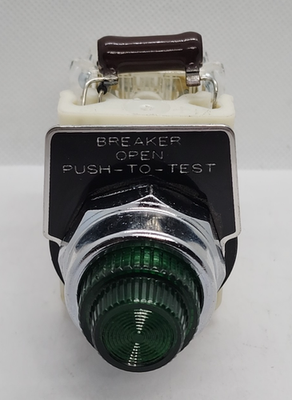 #ad SCHNEIDER 9001 KM38LG GREEN ILUMINATED PUSH TO TEST BUTTON $55.00