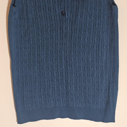 Bentley Sweater Vest Womens Medium Cable Knit Sleeveless Collared Pullover Top - Picture 4 of 14