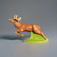 Vintage Made In France Jumping Elk Deer Miniature Lead Figure