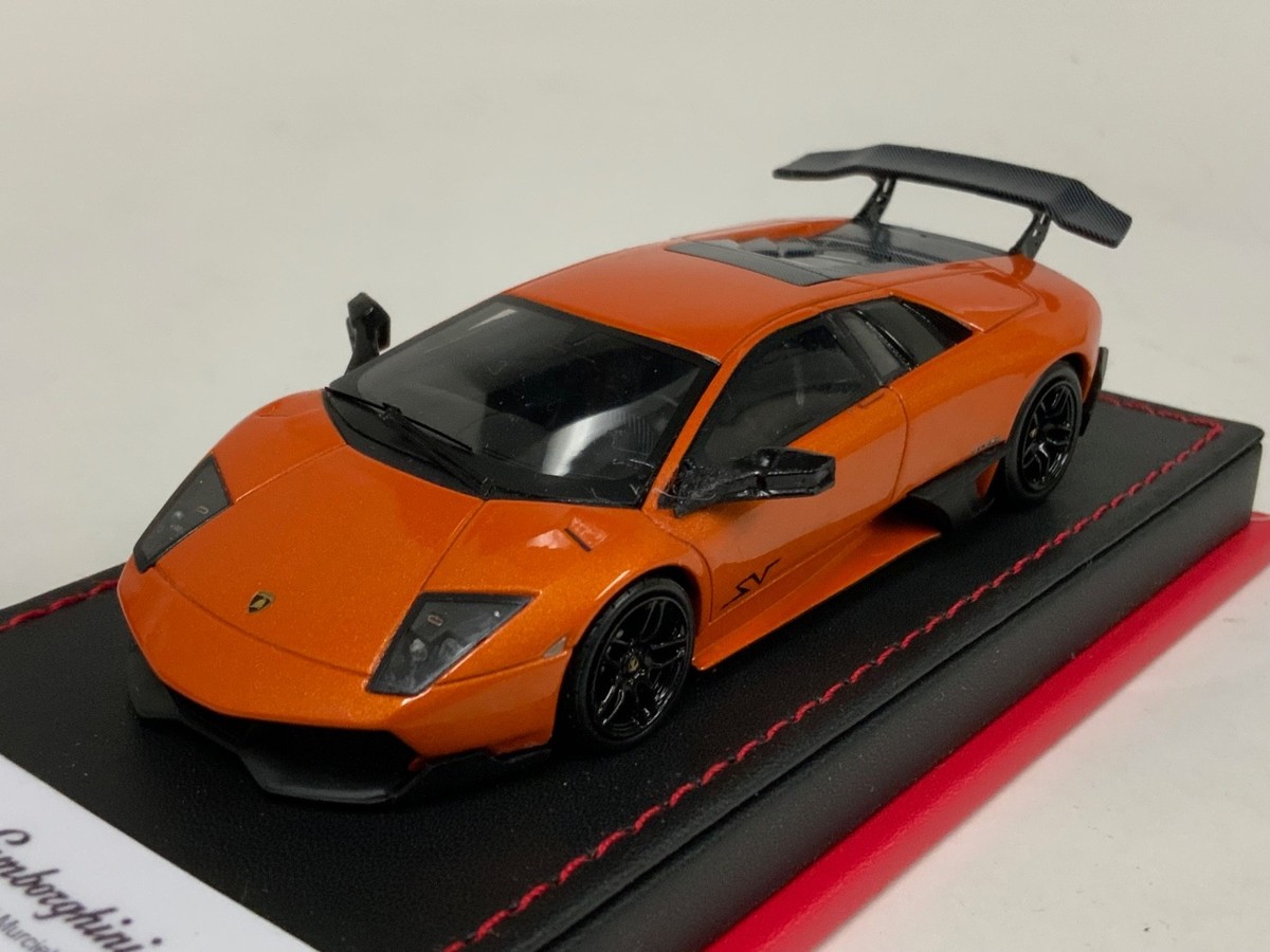 1/43 Hotwheels Elite Lamborghini Murcielago SV in Orange on Black