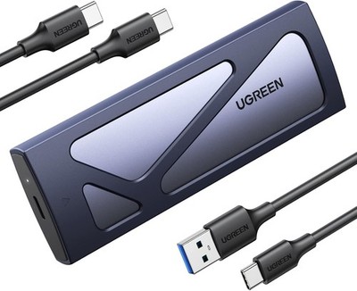 UGREEN SSD Enclosure, Tool-Free USB C External, 10Gbps M.2 NVMe to USB Adapter/R