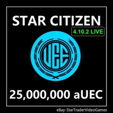 STAR CITIZEN - 25,000,000 aUEC Alpha UEC for 4.10.2 LIVE