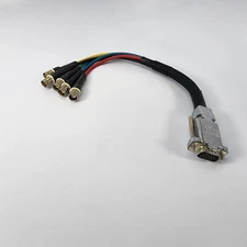 Wireworld VGAM5BF 15-pin HD Male to BNC Male MHR Cable - 13" - New Old Stock