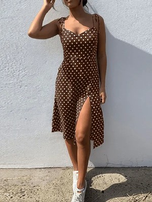 ebay ladies summer dresses Womens 2025 Loose V Neck Sleeveless Sundresses Maxi Split Dress subcategory2:Maxi Dresses