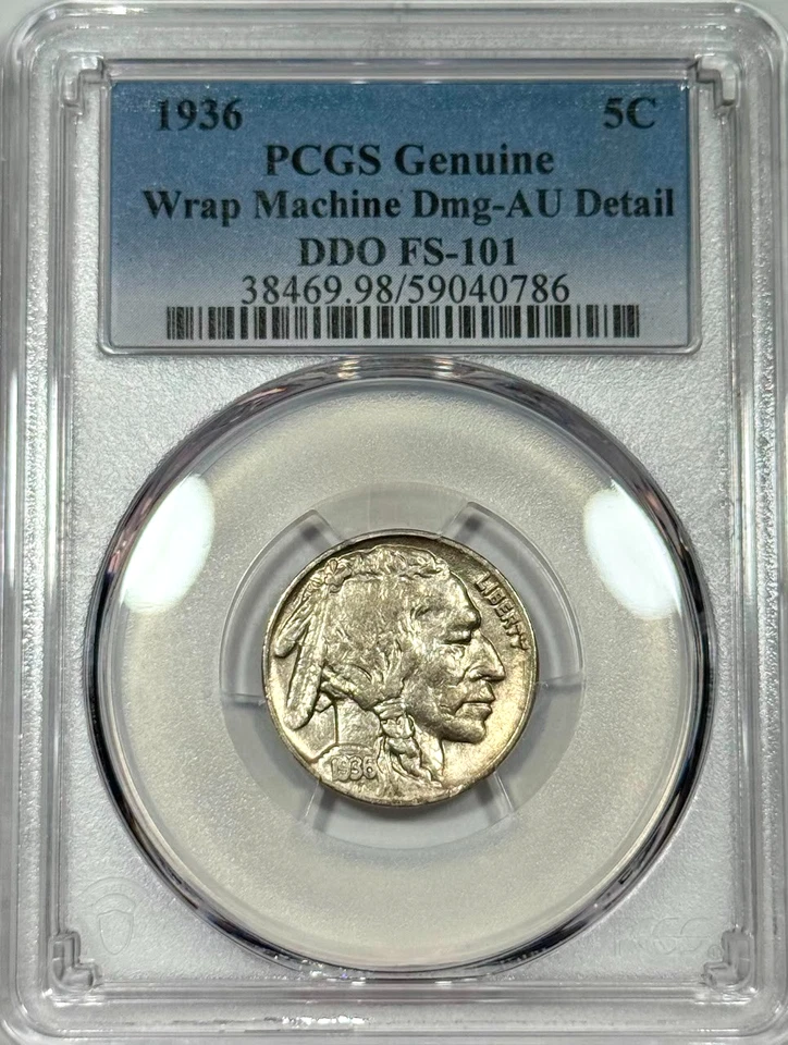 1936 BUFFALO NICKEL 5C PCGS AU DETAIL DDO FS-101 DOUBLE DIE TRUEVIEW (N94) - Image 4 of 4